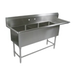 John Boos 43PB204-1D30R - Sink, 3-compartment, 94