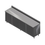 John Boos 4CH4R5-3096 - Work Table, cabinet base with (4) hinged doors, 96