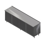 John Boos 4CH6R1.5-24144 - Work Table, cabinet base with (4) hinged doors, 144