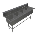 John Boos 4PB184 - Four Compartment Sink, 59-1/8 x 23-1/2 inch