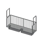 John Boos ALMBR-6C - Meat Boat Rack, ceiling mount, 72