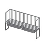 John Boos ALMBR-6T - Meat Boat Rack, table mount, 72