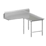 John Boos CDT6-I6060SBK-R - Clean Island Dishtable, 60 x 60 x 44 inch, left-to-right