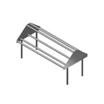 John Boos DTSS-30132-T - Sorting Shelf, tubular design, double sided, 132
