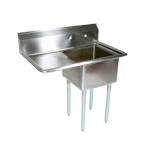 John Boos E1S8-1620-12L18 - Compartment Sink, 36-1/2 x 25-1/2 inch, (1) left drainboard