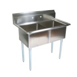 John Boos E2S8-1620-12 - Two Compartment Sink, 37 x 25-1/2 inch
