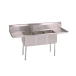 John Boos E3S8-1220-12T12 - Sink, 3-compartment, 60