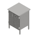 John Boos EBHS4-30108 - Work Table, cabinet base with hinged doors, 108