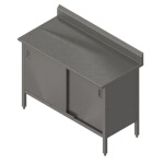 John Boos EBHS4R5-3048 - Work Table, cabinet base with hinged doors, 48