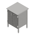 John Boos EBHS6-2448 - Work Table, cabinet base with hinged doors, 48