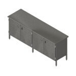 John Boos EBHS6-30108 - Work Table, cabinet base with hinged doors, 108