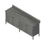 John Boos EBHS6R5-30144 - Work Table, cabinet base with hinged doors, 144