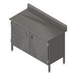 John Boos EBHS6R5-3048 - Work Table, cabinet base with hinged doors, 48