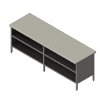 John Boos EBOP3-30108 - Work Table, cabinet with open front, 108