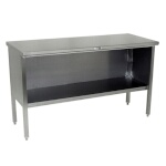 John Boos EBOS4-30132 - Work Table, cabinet with open front, 132