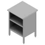 John Boos EBOS6-3048 - Work Table, cabinet with open front, 48