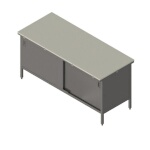 John Boos EBSP3-3096 - Work Table, cabinet with sliding doors, 96