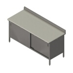 John Boos EBSP3R5-3036 - Work Table, cabinet with sliding doors, 36