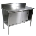 John Boos EBSS4R5-3048 - Work Table, cabinet with sliding doors, 48