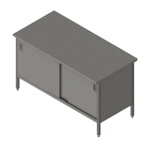 John Boos EBSS6-3060 - Work Table, cabinet with sliding doors, 60