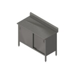 John Boos EBSS6R5-3048 - Work Table, cabinet with sliding doors, 48