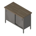 John Boos EBSW7-2448 - Wood Top Work Table, sliding doors base, 48