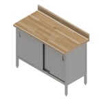 John Boos EBSW7R4-2472 - Work Table, sliding doors base, 72