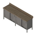 John Boos EBSW7R4-2484 - Work Table, sliding doors base, 84