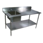 John Boos EPT6R5-3048GSK-L - Work Table With Prep Sink, 48