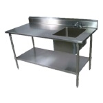 John Boos EPT6R5-3060GSK-R - Work Table With Prep Sink, 60