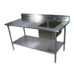 John Boos EPT6R5-3060SSK-R - Work Table With Prep Sink, 60