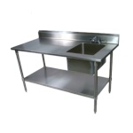 John Boos EPT8R5-3048SSK-R - Work Table With Prep Sink, 48