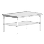 John Boos GS6-3048GSK - Equipment Stand, open base, 48