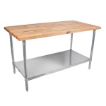 John Boos JNS11 - Work Table, 72 x 30 inch, 1-1/2