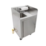 John Boos MHS-2624 - Mobile Hand Wash Station, 26 x 24 x 36 inch, 2-1/2 gal. heater