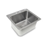John Boos PB-DISINK201612 - Drop-In Sink, 1-compartment, 23-1/8