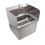 John Boos PBHS-W-1410-KV1APS-EW-SS - Hand Sink with Eye Wash, wall mount, 14