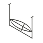 John Boos PRB02-C - Pot Rack, ceiling mount, boat-shaped, 60