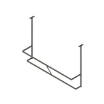 John Boos PRD2-C - Pot Rack, ceiling mount, double bar, 60