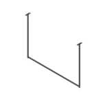 John Boos PRS1A-C - Pot Rack, ceiling mount, single bar, 36
