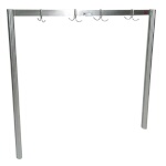 John Boos PRS3 - Pot Rack, table mount, single bar, 72
