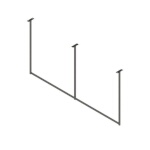 John Boos PRS5-C - Pot Rack, ceiling mount, single bar, 120 inch, (10) double hooks