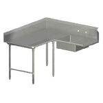 John Boos SDT6-K60108SBK-L - Soiled Landing Dishtable, 108 x 60 inch, left-to-right