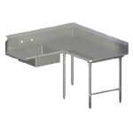 John Boos SDT6-K6048SBK-R - Soiled Landing Dishtable, 48 x 60 inch, right-to-left
