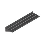 John Boos TS-S120-S - Tray Slide, stationary design, solid ribbed, 120