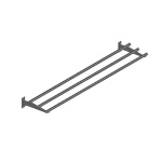 John Boos TS-T84-S - Tray Slide, stationary design, 3-bar tubular, 84