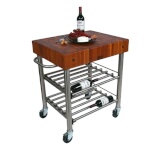 John Boos WAL-CUCD15WC - Cucina D'Amico Wine Cart, 30