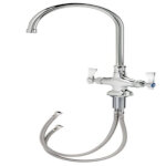 Krowne 16-302L - Royal Double Pantry Faucet, deck mount, gooseneck spout