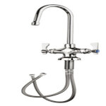 Krowne 16-450L - Royal Lavatory Faucet, deck mount, gooseneck spout, (2) 3/8