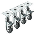 Krowne 28-135S - Heavy Duty Adjustable Height Plate Caster, 500 lbs per Caster